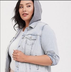 Light hooded denim jacket